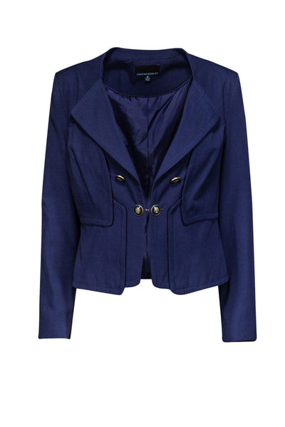 Current Boutique-Cynthia Rowley - Navy Fitted Blazer Sz M