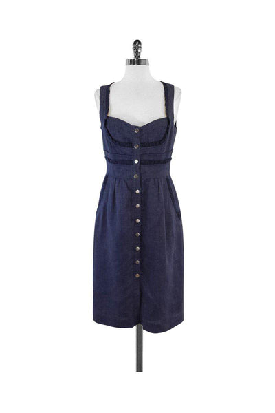 Current Boutique-Cynthia Steffe - Blue Chambray Sleeveless Dress Sz 6