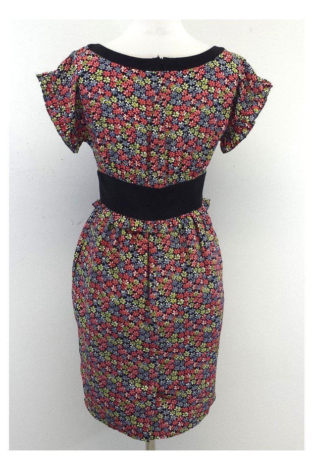 Current Boutique-Cynthia Steffe - Mini Floral Short Sleeve Dress Sz 2