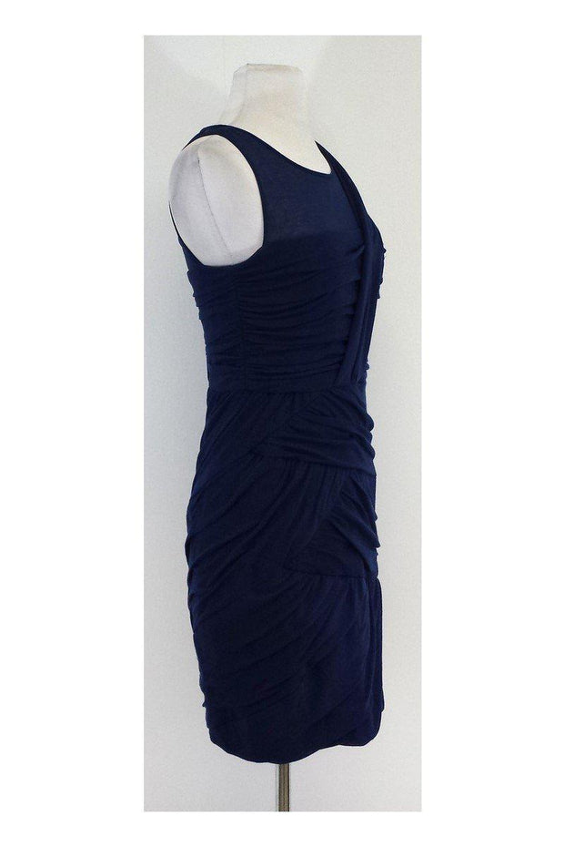 Current Boutique-Cynthia Steffe - Navy Draped Sleeveless Dress Sz 8