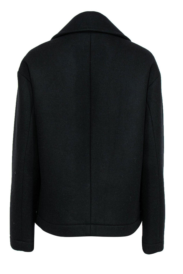 Current Boutique-DKNY - Black Short Wool Blend Coat Sz P