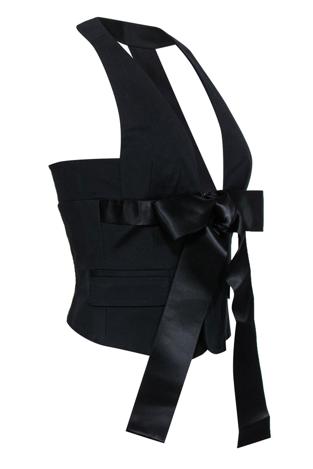Current Boutique-DSQUARED2 - Black Sleeveless Cotton Vest Sz 6