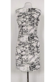 Current Boutique-D. Exterior - White & Grey Marble Print Dress Sz S