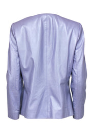 Current Boutique-Dana Buchman - Lavender Leather Open Front Jacket Sz 8