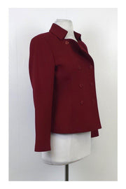 Current Boutique-Dana Buchman - Red Wool Double Button Jacket Sz 2P