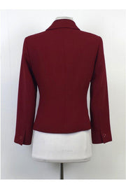 Current Boutique-Dana Buchman - Red Wool Double Button Jacket Sz 2P