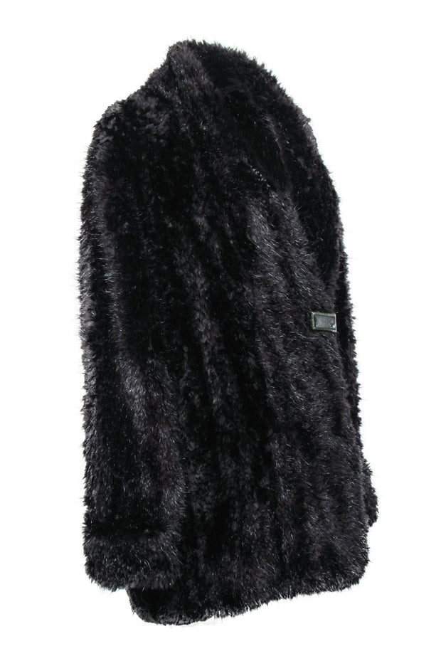 Current Boutique-Dasco - Vintage Black Beaver Fur Clasped Coat Sz M