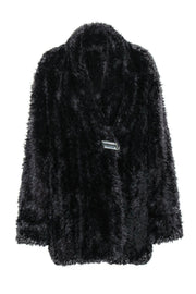 Current Boutique-Dasco - Vintage Black Beaver Fur Clasped Coat Sz M