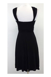Current Boutique-David Meister - Black Gathered Sleeveless Dress Sz 2