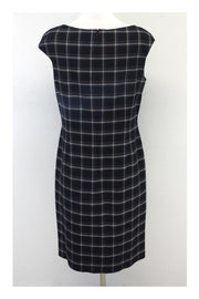 Current Boutique-David Meister - Black & White Plaid Cap Sleeve Dress Sz 10
