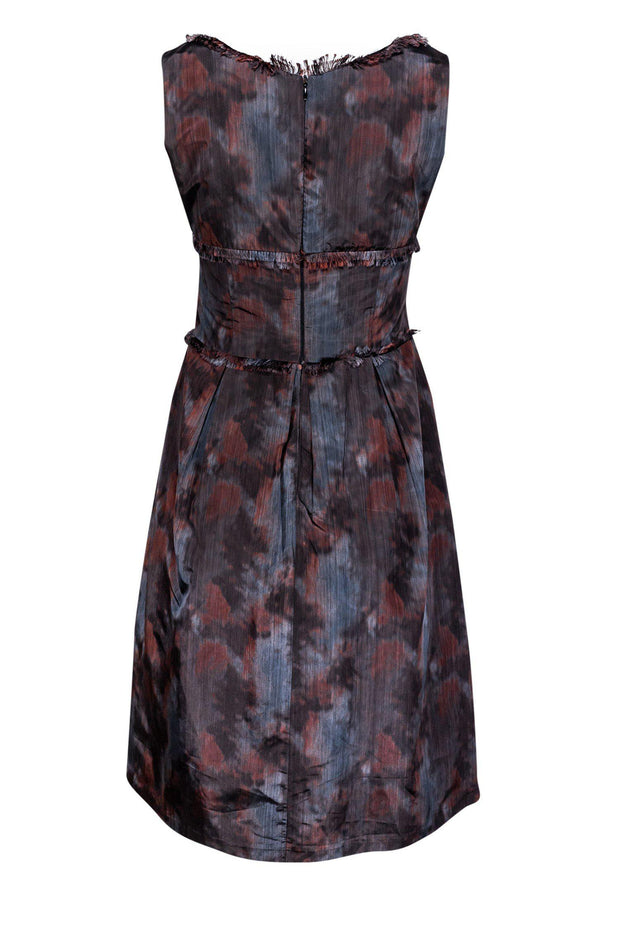 Current Boutique-David Meister - Copper & Gray A-Line Dress Sz 4