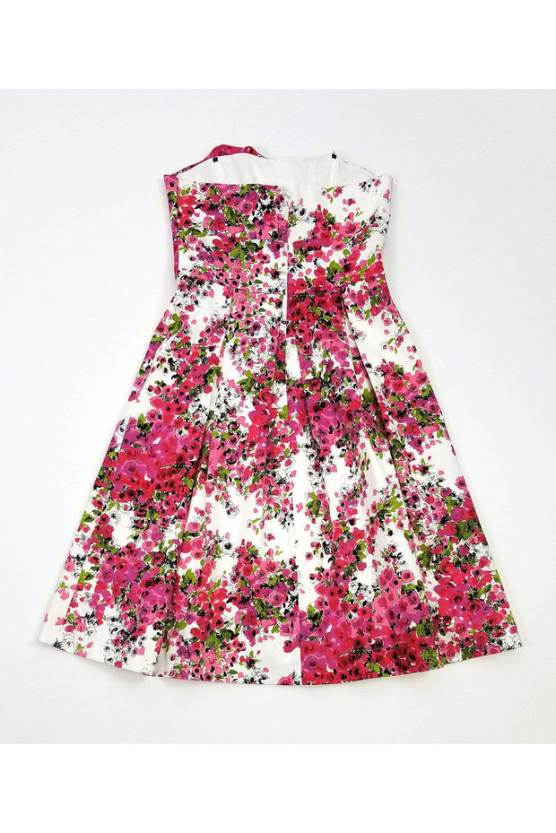 Current Boutique-David Meister - Floral Strapless Dress Sz 4