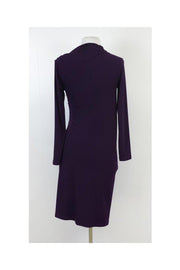 Current Boutique-David Meister - Purple Ruched Dress Sz 4