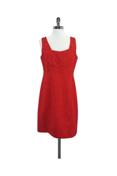 Current Boutique-David Meister - Red Structured Sleeveless Dress Sz 10