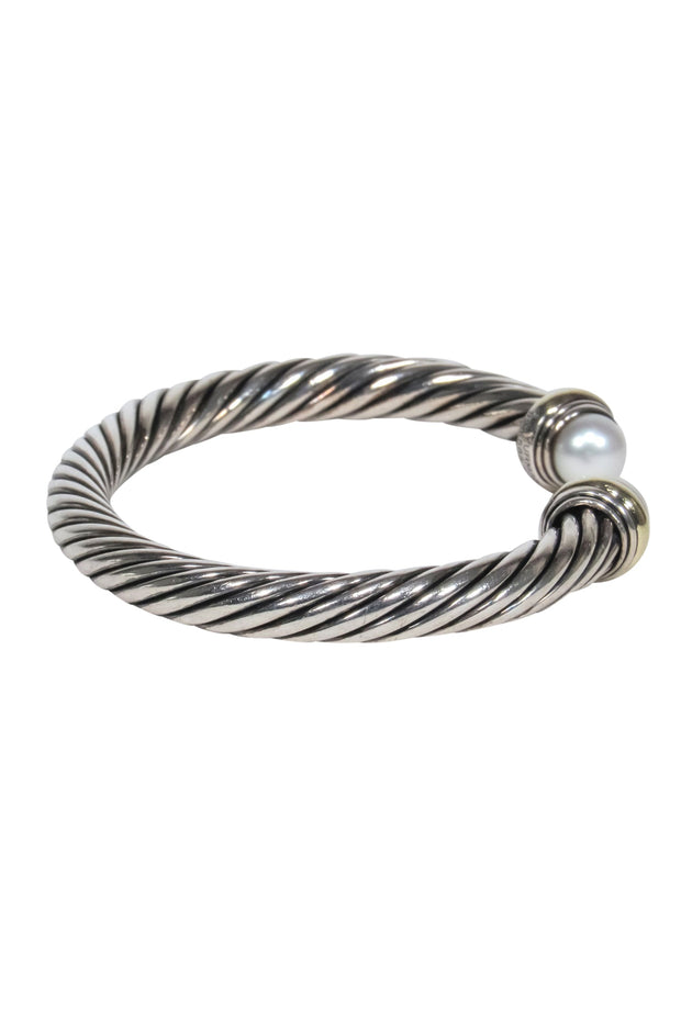 Current Boutique-David Yurman - Cable Classic w/Pearls & 14k Yellow Gold Bracelet