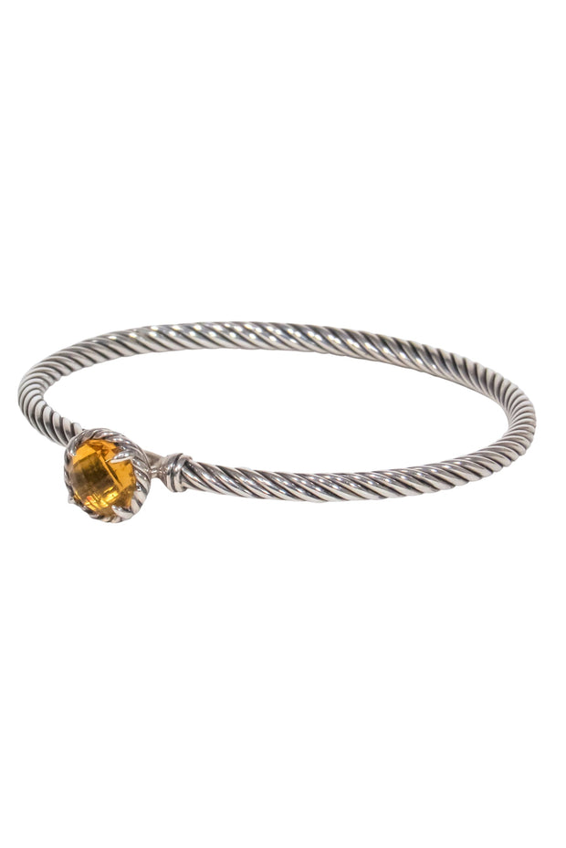 David Yurman Châtelaine Bypass Bracelet with Lemon Citrine & Diamonds |  Bloomingdale's