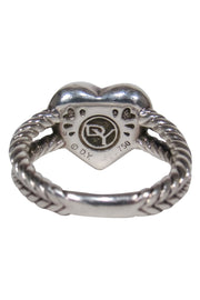 Current Boutique-David Yurman - Silver & Gold Twisted Double Band Heart Ring Sz 6