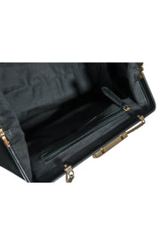 Current Boutique-DeMellier - Black Smooth Leather Pouch-Style Bag w/ Chain Strap