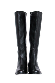 Current Boutique-Delman - Black Leather Heeled Riding Boots Sz 9