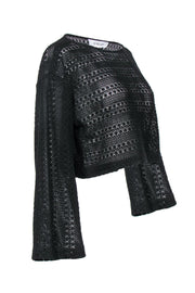 Current Boutique-Derek Lam 10 Crosby - Black Cropped Knit Sweater Sz 6