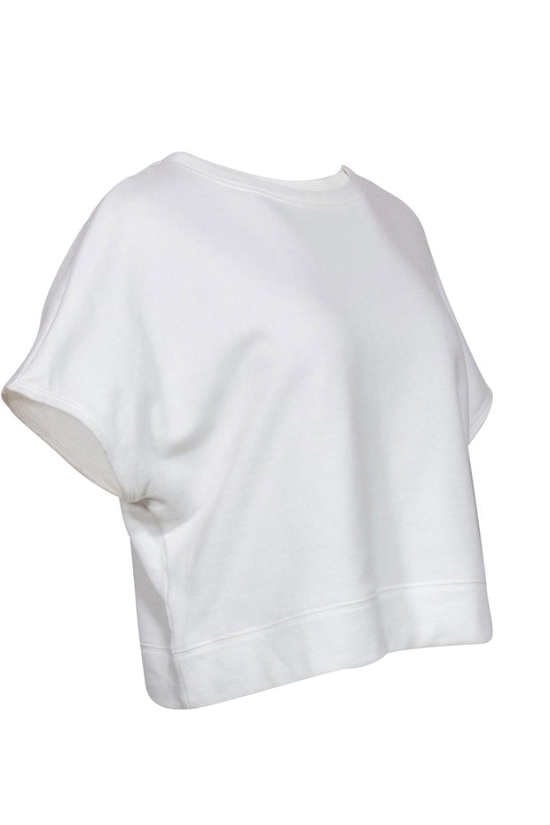 Current Boutique-Derek Lam 10 Crosby - White Short Sleeve Sweatshirt Sz 8