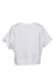 Current Boutique-Derek Lam 10 Crosby - White Short Sleeve Sweatshirt Sz 8