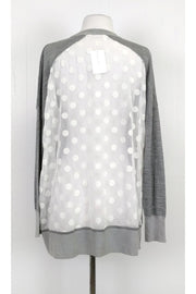 Current Boutique-Derek Lam - Grey Polka Dot Sweater Sz P