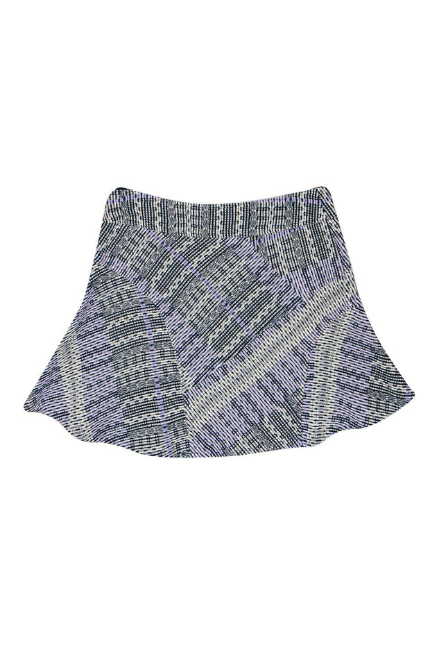 Current Boutique-Derek Lam - Lavender & Navy Tweed Miniskirt Sz 0