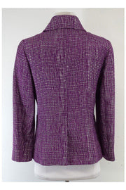 Current Boutique-Derek Lam - Purple & White Cross Stitch Blazer Sz 6