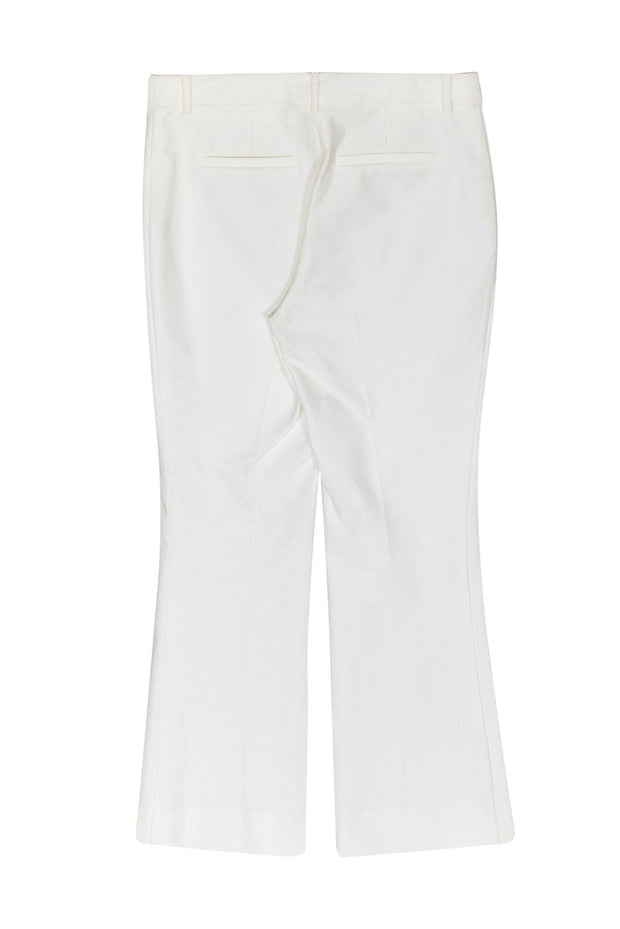Current Boutique-Derek Lam - White Cotton Cropped High-Waisted Pants Sz 12