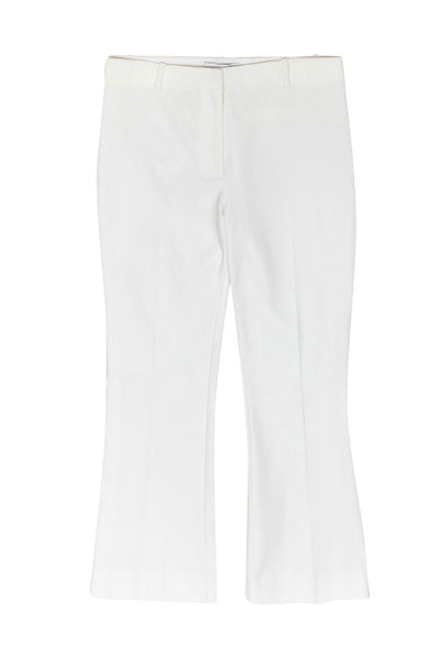 Current Boutique-Derek Lam - White Cotton Cropped High-Waisted Pants Sz 12