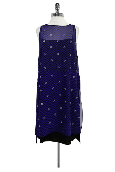 Current Boutique-Diane von Furstenberg - Abrielle Hot Fix Purple Dress Sz 14