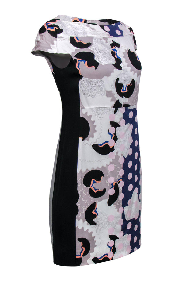 Current Boutique-Diane von Furstenberg - Abstract Print Silk Cap Sleeve Dress Sz 6