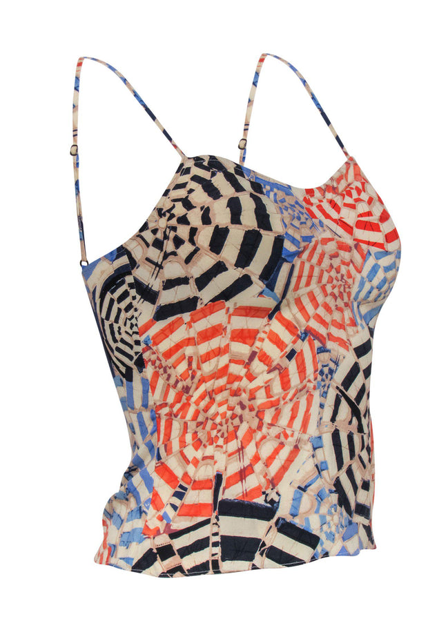 Current Boutique-Diane von Furstenberg - Beach Umbrella Printed Silk Camisole Sz XS