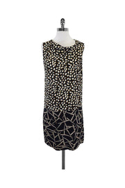 Current Boutique-Diane von Furstenberg - Black & Brown Silk Shift Dress Sz 10