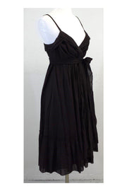 Current Boutique-Diane von Furstenberg - Black Cotton Spaghetti Strap Dress Sz 6