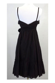 Current Boutique-Diane von Furstenberg - Black Cotton Spaghetti Strap Dress Sz 6