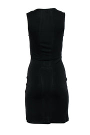 Current Boutique-Diane von Furstenberg - Black Draped Cross Bodice Dress Sz 4