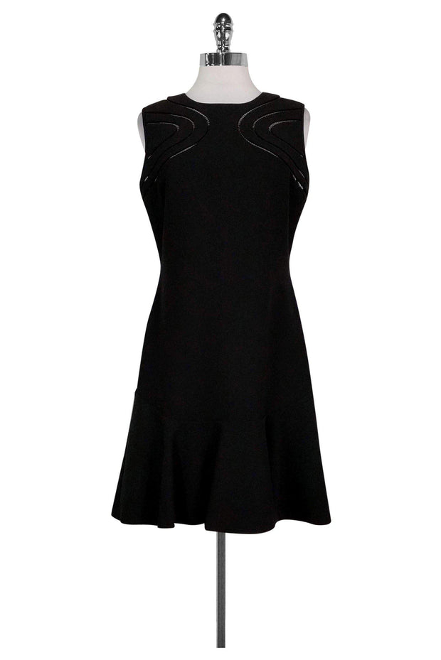 Current Boutique-Diane von Furstenberg - Black Flared Maureen Dress Sz 8