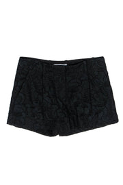 Current Boutique-Diane von Furstenberg - Black Floral Lace Shorts Sz 4
