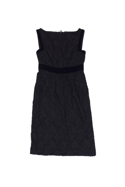 Current Boutique-Diane von Furstenberg - Black Floral Mesh Dress Sz 4