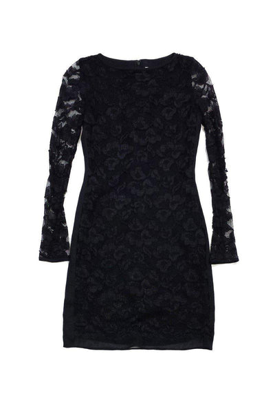 Current Boutique-Diane von Furstenberg - Black Lace Long Sleeve Dress Sz 0