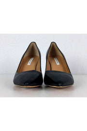 Current Boutique-Diane von Furstenberg - Black Leather Pointed Heels Sz 9.5