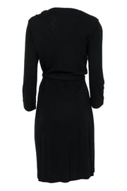 Current Boutique-Diane von Furstenberg - Black Quarter Sleeve Wrap Dress Sz 12