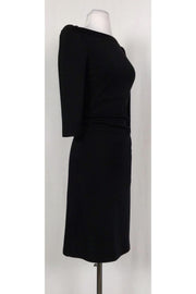 Current Boutique-Diane von Furstenberg - Black Ruched Dress Sz 6