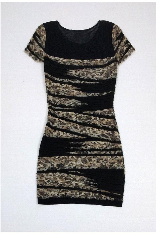 Current Boutique-Diane von Furstenberg - Black Ruffle Dress Sz P