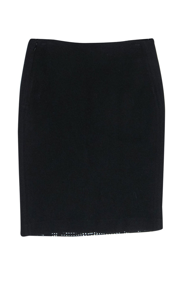 Current Boutique-Diane von Furstenberg - Black & White Knit Pencil Skirt Sz 8