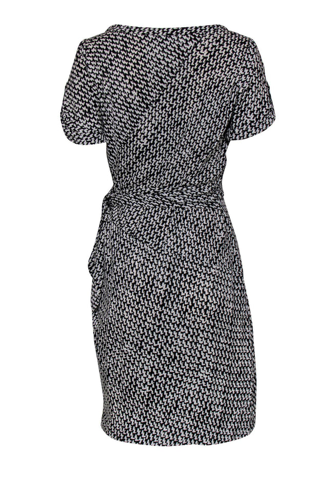 Current Boutique-Diane von Furstenberg - Black & White Print Wrap Dress Sz 8