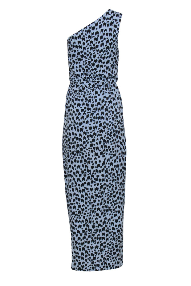 Current Boutique-Diane von Furstenberg - Blue & Black Print Maxi Silk Dress Sz 2