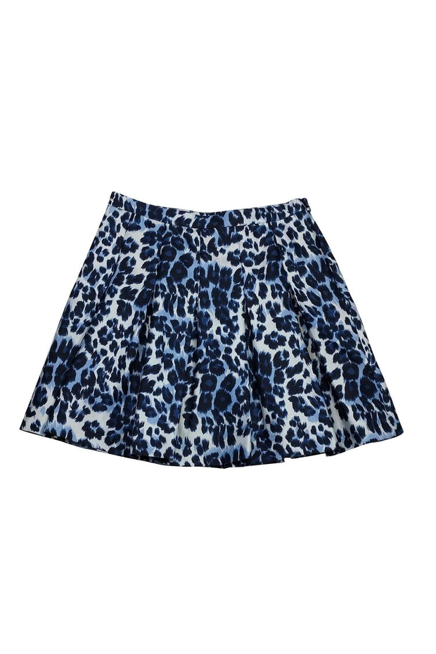 Current Boutique-Diane von Furstenberg - Blue Cheetah Skirt Sz 12
